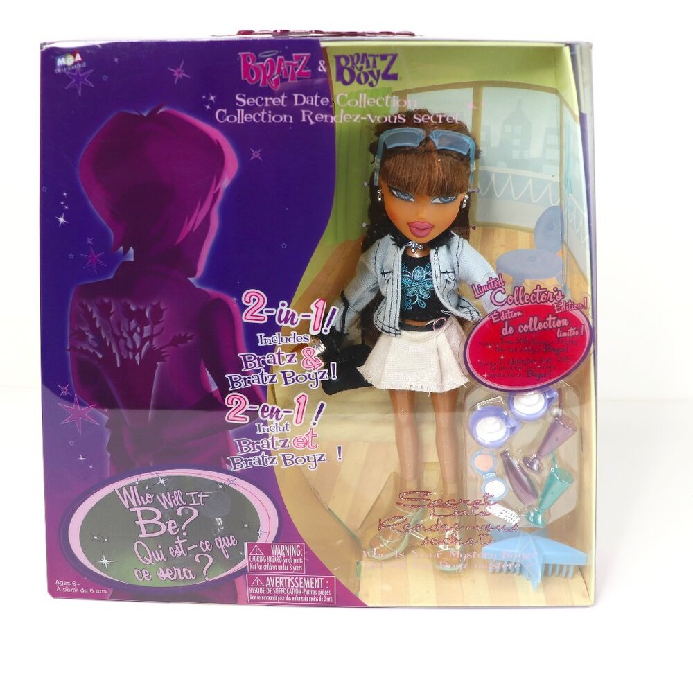 Bratz 2004 Secret Date Nevra With Rare Kobe 2 in 1 Bratz Limited Edition New